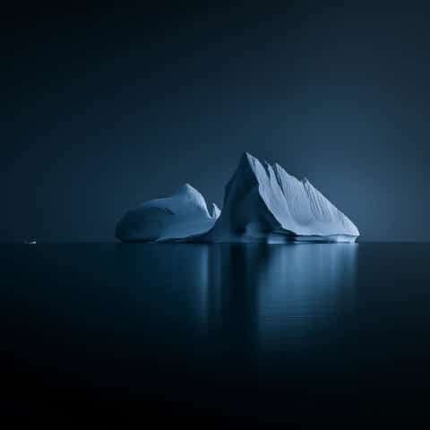 Selected Flipped blue iceberg photograph.