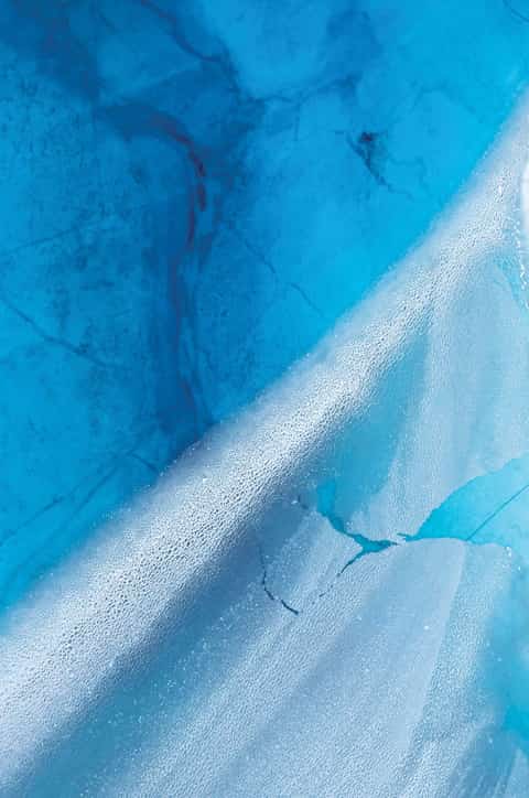Blue ice surface from Greenland.