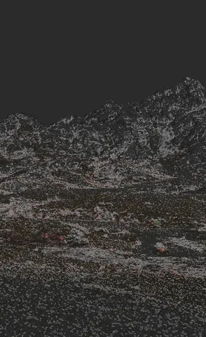 Black and pink Omani landscape reconstruction, right plate.